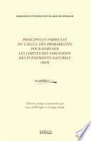 Principes et formules du calcul des probabilités pour assigner les limites des variations des événements naturels (1813)