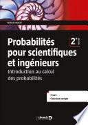 Probabilités pour scientifiques et ingénieurs