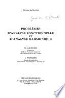 Problèmes d'analyse fonctionnelle et d'analyse harmonique