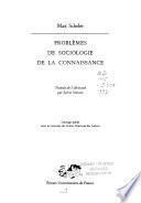 Problèmes de sociologie de la connaissance