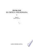 Problemi di critica goldoniana