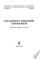 Problems of literary genres