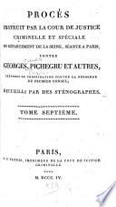 Procédure contre Georges, Pichegru, etc