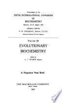 Proceedings of the Fifth International Congress of Biochemistry, Moscow, 10-16 August 1961