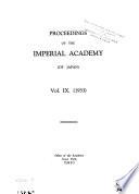 Proceedings of the Imperial Academy