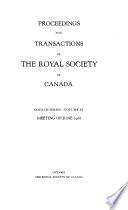 Proceedings of the Royal Society of Canada