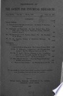 Proceedings of the Society for Psychical Research