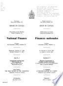 Proceedings of the Standing Senate Committee on National Finance