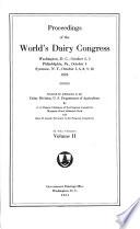 Proceedings of the World's Dairy Congress
