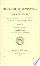 Proces De Condamnation De Jeanne D'arc