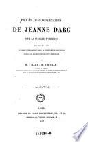 Procès de condamnation de Jeanne Darc dite la Pucelle d'Orléans