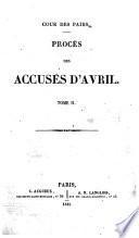 Procès des accusés d'avril