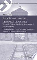 Procès des grands criminels de guerre devant le Tribunal militaire international de Nuremberg