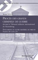 Procès des grands criminels de guerre devant le Tribunal militaire international de Nuremberg