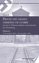 Procès des grands criminels de guerre devant le Tribunal militaire international de Nuremberg
