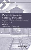 Procès des grands criminels de guerre devant le Tribunal militaire international de Nuremberg