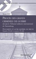 Procès des grands criminels de guerre devant le Tribunal militaire international de Nuremberg
