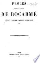 Proces du comte et de la comtesse de Bocarmé devant la Cour d'assises du Hainaut