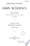 Procès-verbal - Conseil municipal [de Lyon]