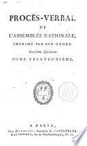 Procès-verbal de l'assemblée des communes et de l'Assemblée nationale, imprimé par son ordre