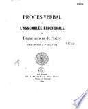 Procès-verbal de l'assemblée électorale du département de l'Isère
