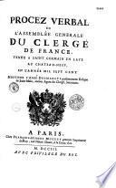 Procès-verbal de l'Assemblée générale du clergé de France tenue en 1700