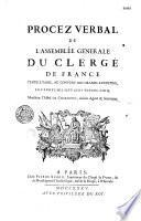 Procès-verbal de l'Assemblée générale du clergé de France tenue en 1735