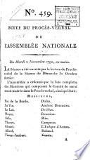 Procès-verbal de l'Assemblée nationale