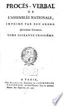 Procès-verbal de l'Assemblée Nationale