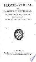 Procès-verbal de l'Assemblée Nationale