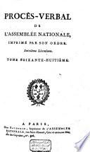 Procès-verbal de l'Assemblee Nationale imprimé par son ordre