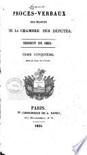 Procés-verbaux de la chambre des députés