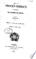 Procés-verbaux de la chambre des députés