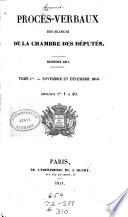 Procés-verbaux de la chambre des députés