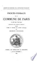 Procès-verbaux de la Commune de Paris (10 août 1792-1er juin 1793)