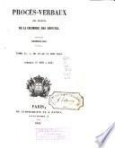 Procès-verbaux des séances de la Chambre des députés