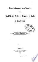 Procès-verbaux des séances de la Société des lettres