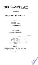 Procés-verbaux des séances du Corps Législatif