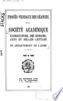 Procès-verbaux des séances