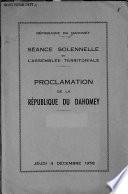 Proclamation de la République du Dahomey
