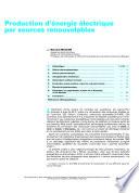 Production d'energie Electrique par Sources Renouvelables