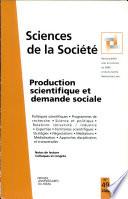 Production scientifique et demande sociale