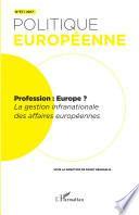 Profession : Europe?