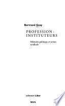 Profession, instituteurs