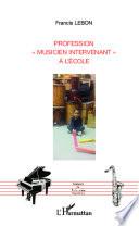 Profession musicien intervenant à l'école