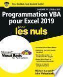 Programmation VBA pour Excel 2019 Pour les Nuls