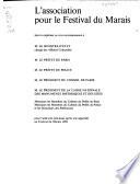 Programme du Festival du Marais du 3 juin au 12 juillet, 1969