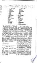 Projet d'une nouvelle version françoise de la Bible