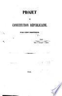 Projet de constitution républicaine