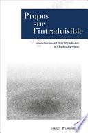 Propos sur l'intraduisible